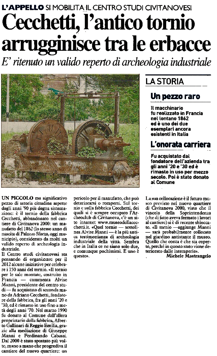 Resto del Carlino del 29 ottobre 2001 pag. 23