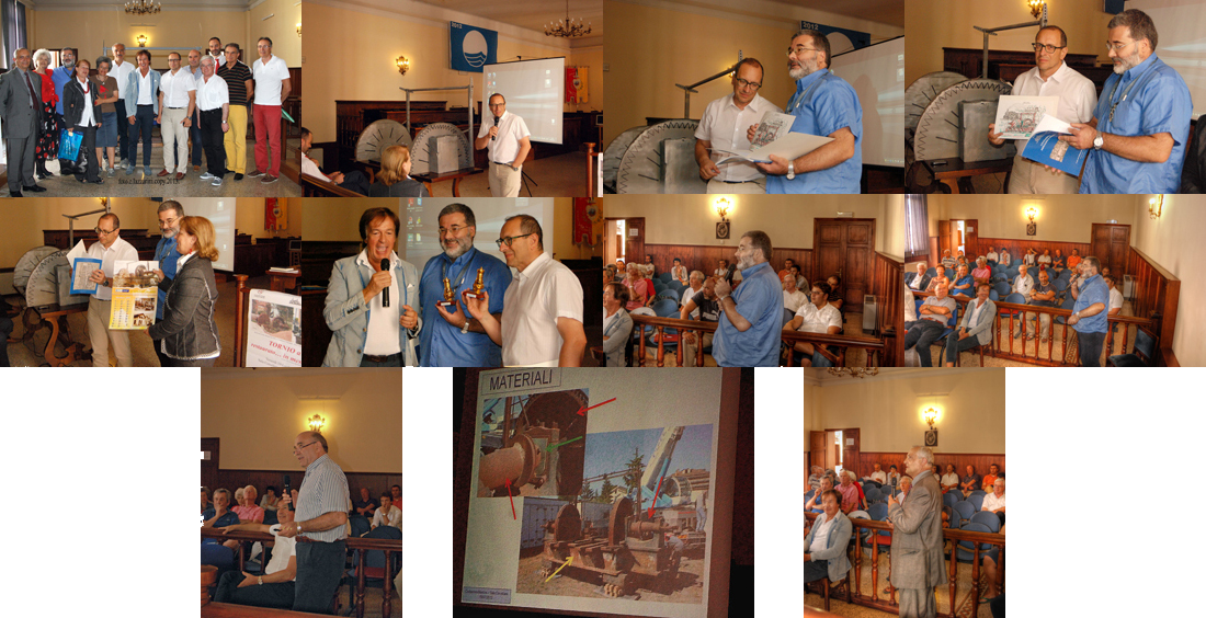 Cerimonia di riconsegna del Tornio delle Sale Montate della ex Cecchetti restaurato dalla ditta Faggiolati Pump. Sala Consiliare - 19 luglio 2013 (Foto di C. Lazzarini e P. Lucamarini)